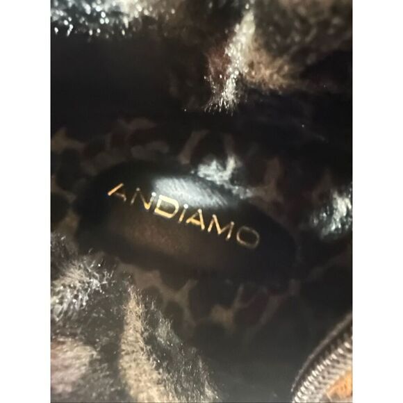 Andiamo Women’s Size 9M Leopard Print & Black Faux Suede Knee High Boots - Picture 7 of 7